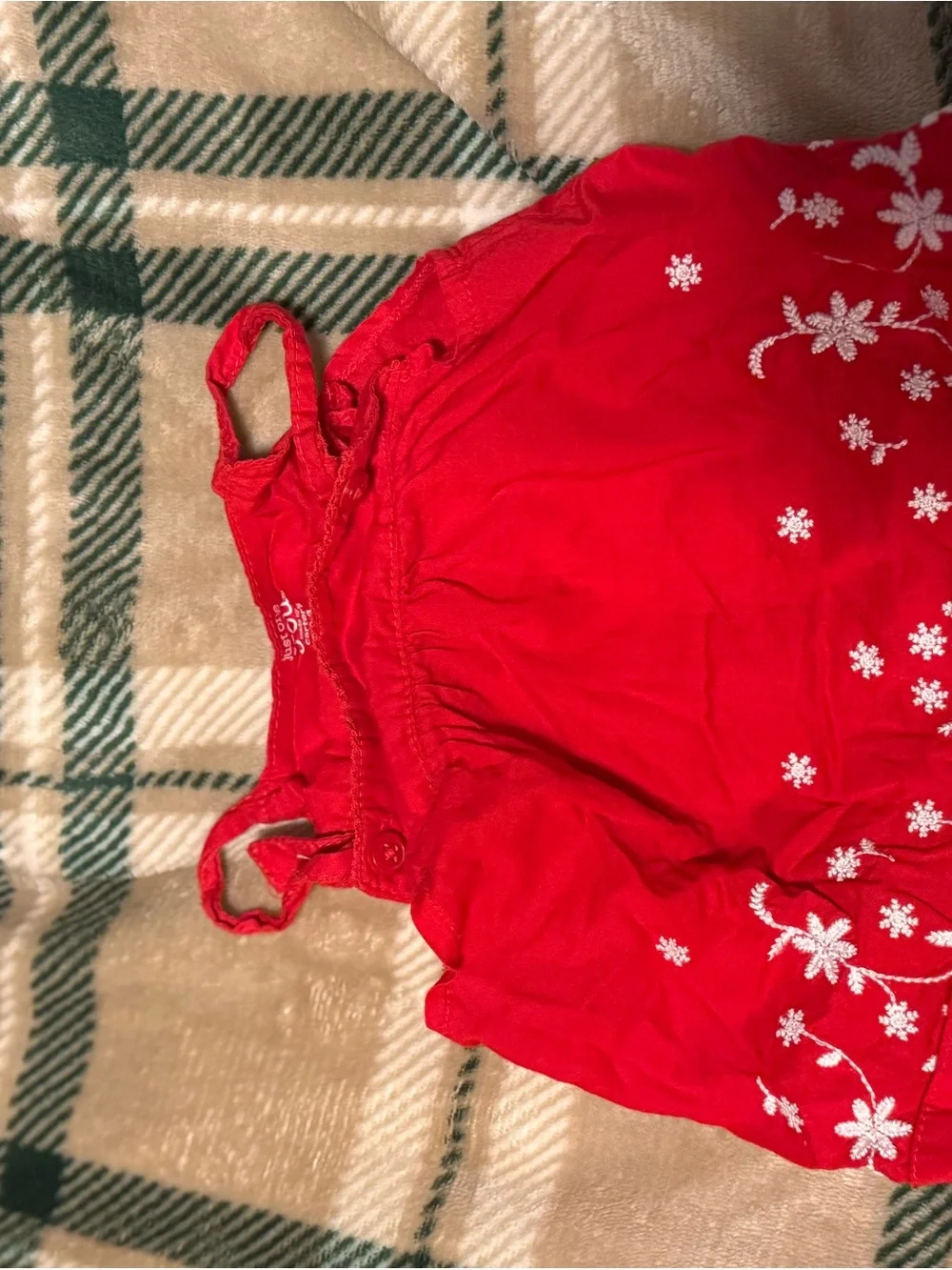 Carter's Bright Red Ruffle Strap Baby Dress